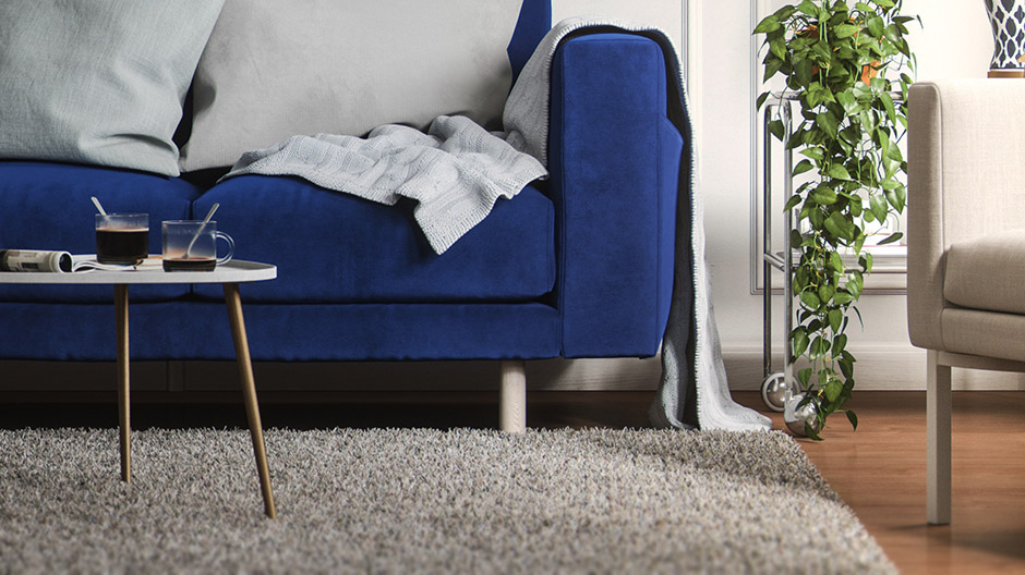 宜家诺斯伯格3人座沙发套，胭脂靛蓝天鹅绒，带有白色Stella宜家可替换沙发脚的沙发套
